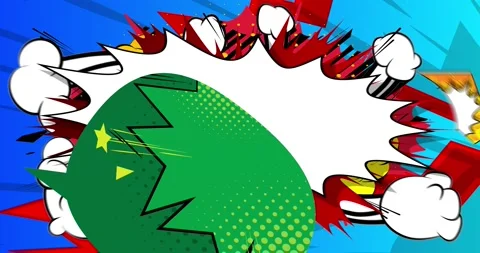 Colorful abstract comic book speech bubble backdrop Stock Footage 172516219