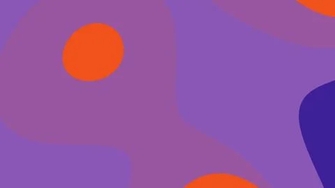 Colorful abstract composition featuring large purple and lavender organic sha Иллюстрация