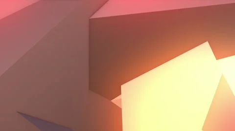 Colorful abstract composition made from a huge three-dimensional objects 4K Stock Footage 61829946