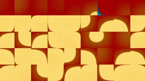 Colorful abstract composition made of various geometric shapes. Circles and Stock Footage 305768409