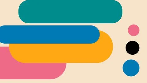 Colorful Abstract Composition With Rounded Stock Illustration