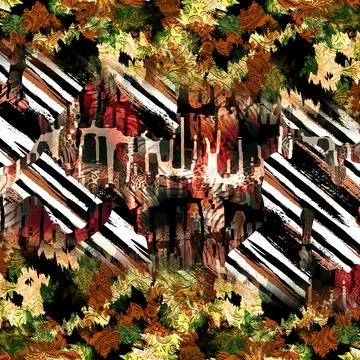 Colorful Abstract Composition,Surface pattern work collage fashion Stock Illustration