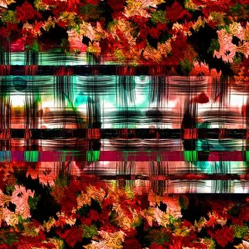 Colorful Abstract Composition,Surface pattern work collage fashion Illustrazione stock