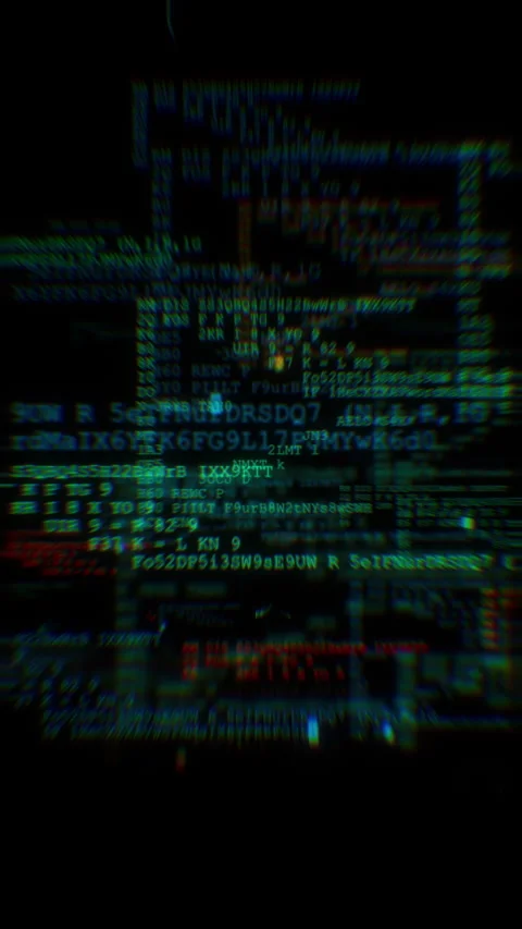 Colorful Abstract Computer Data Matrix Background Loop Stock Footage 324143228