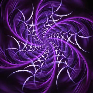 Colorful abstract computer generated spiral fractal background. Stock Illustration