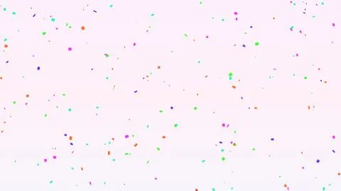 Colorful abstract confetti particles floating Stock Illustration