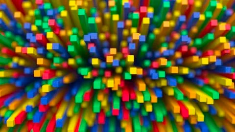 Colorful Abstract Cube Background Stock Illustration