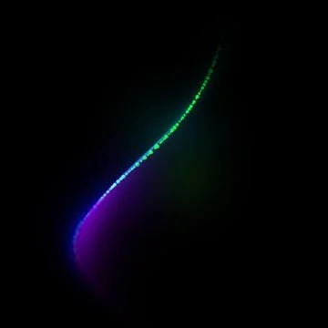 Colorful abstract curved light gradient against a black background 스톡 일러스트