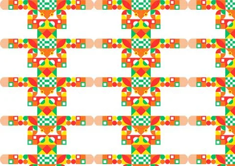 Colorful abstract decorative pattern vector illustration Stock Illustration