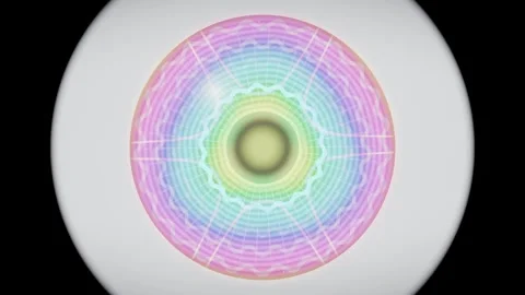 Colorful abstract design with circular pattern and light effects Stock Footage 337385815