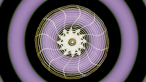 Colorful abstract design with circular patterns and moving lines Stock Footage 337380200