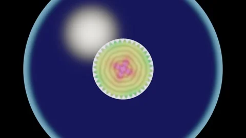 Colorful abstract design with circular patterns and bright light Stock Footage 337411120