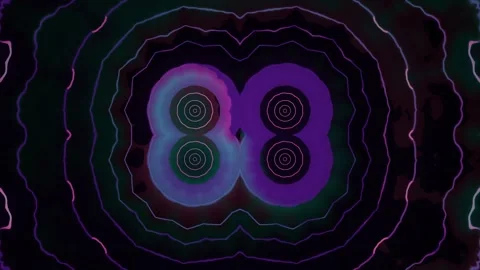 Colorful abstract design with circular patterns and lines Stock Footage 339965496