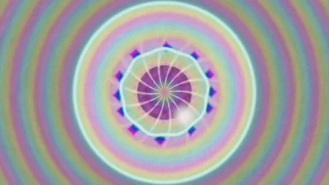 Colorful abstract design with concentric circles and shapes Stockbeeldmateriaal 337411883