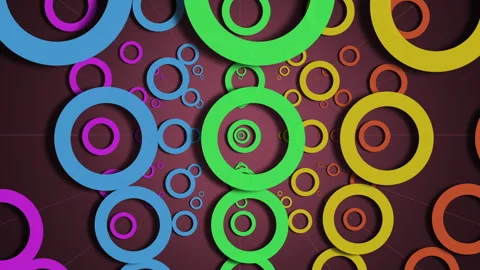 Colorful Abstract Design Interlocking Rings and Gradient Background Video stock 300968879
