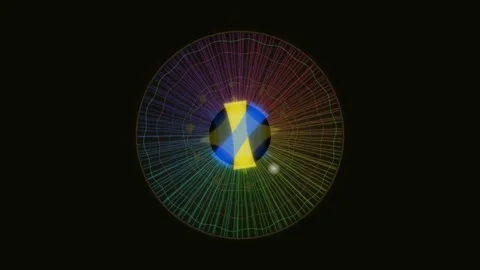 Colorful abstract design with light patterns and shapes Stock Footage 337072564