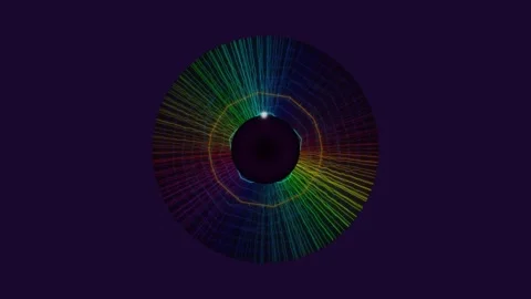 Colorful abstract design with lines radiating from center Stock Footage 337301298