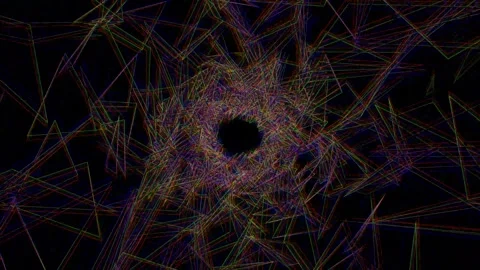 Colorful abstract design with overlapping lines and shapes Stock Footage 339974816
