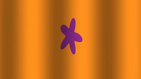 Colorful abstract design with a star shape on an orange Stock Footage 338032335