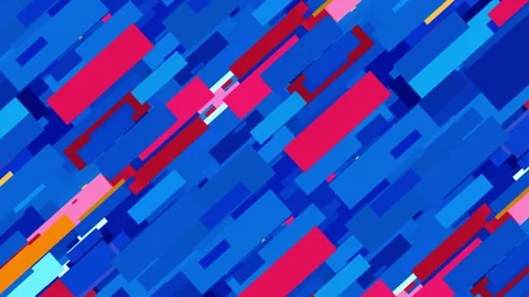 Colorful Abstract Diagonal Geometric Rectangles Motion Background Loop Stock Footage 347756644