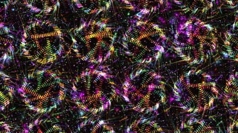 Colorful Abstract Digital Artwork Featuring Dynamic Light Patterns Video stock 310567225