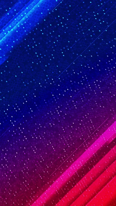Colorful abstract digital dot blue, purple, and pink diagonal light layers, circ Stock Footage 340479290