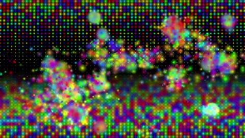 Colorful Abstract Digital Dot Pattern with Vibrant RGB Gradient Transition Stock Footage 306671686