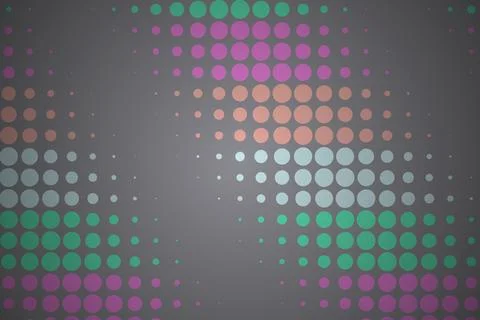 Colorful abstract digital dots pattern on gray background Stock Photos