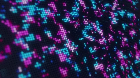 Colorful abstract digital LED dot matrix background Stock Footage 341892346