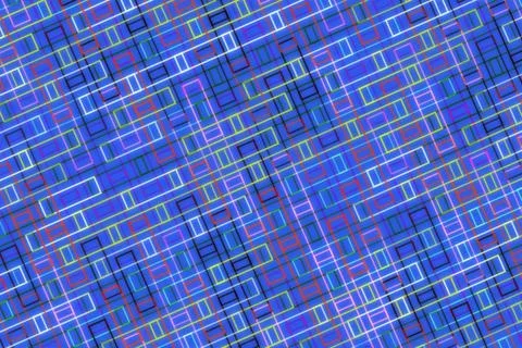 Colorful abstract digital pattern with blue and green lines Stock-Illustration