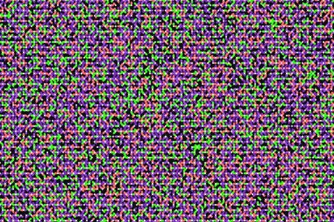 Colorful Abstract Digital Pattern with Vibrant Dots and Wavy Lines Stock Illustration
