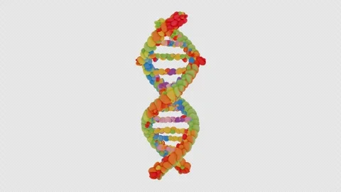 Colorful Abstract DNA Helix Structure Against Black Background 库存影片 339118274