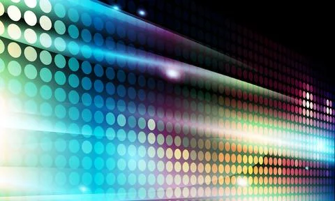 Colorful abstract dot grid background with light streaks. glowing digital light  스톡 일러스트