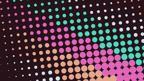 Colorful abstract dot pattern on black background Stock Illustration