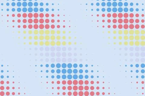 Colorful abstract dot pattern with blue, red, yellow shades Stock Photos