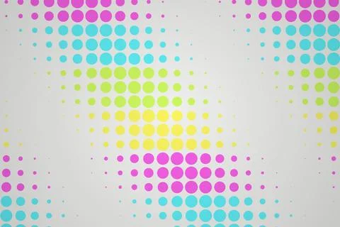 Colorful abstract dot pattern with bright pink blue green Stock Photos
