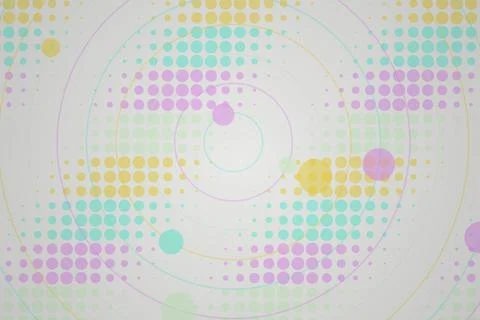 Colorful abstract dot pattern with circles and lines Stock Photos