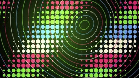 Colorful abstract dot pattern with concentric circles design Stock Illustration