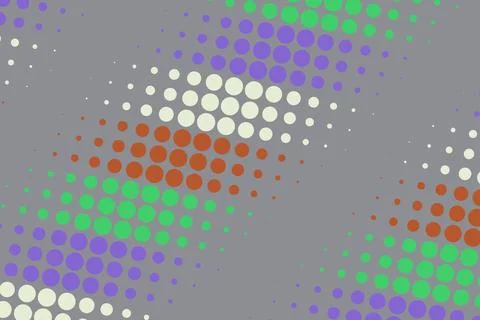 Colorful abstract dot pattern on gray background Stock Photos