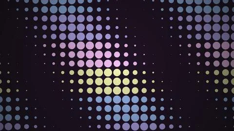 Colorful abstract dots pattern on black background Stockillustratie