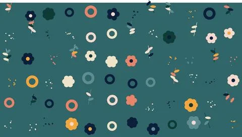 Colorful abstract dots pattern on blue background Illustrazione stock