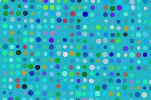 Colorful abstract dots pattern on blue background Stock Illustration