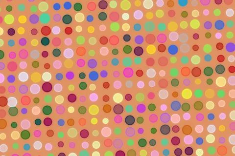 Colorful abstract dots pattern on brown background 스톡 일러스트