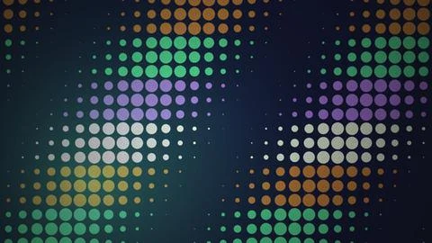 Colorful abstract dots pattern on dark background Stock Illustration