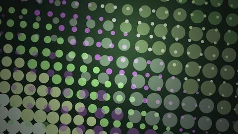 Colorful abstract dots pattern with green purple shades Stock Illustration