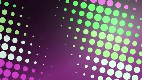 Colorful abstract dots pattern with purple green background Stock Illustration