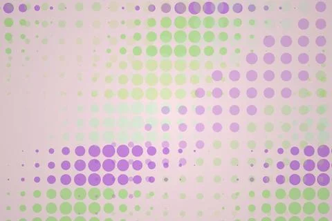 Colorful abstract dots pattern with purple green shades Stock Illustration
