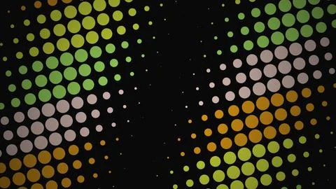 Colorful abstract dots pattern with vibrant spots on black イラスト素材