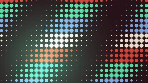 Colorful abstract dots pattern in vibrant colors Illustrazione stock