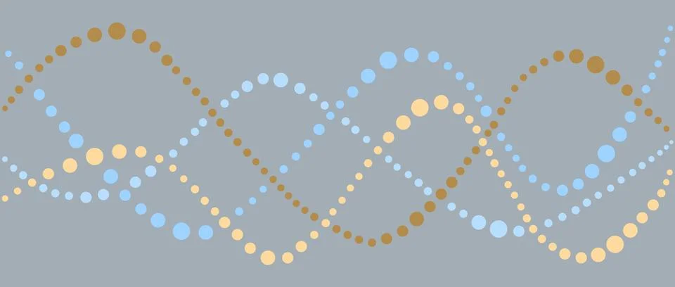 Colorful abstract dots pattern in waves on a gray background Stock-Illustration